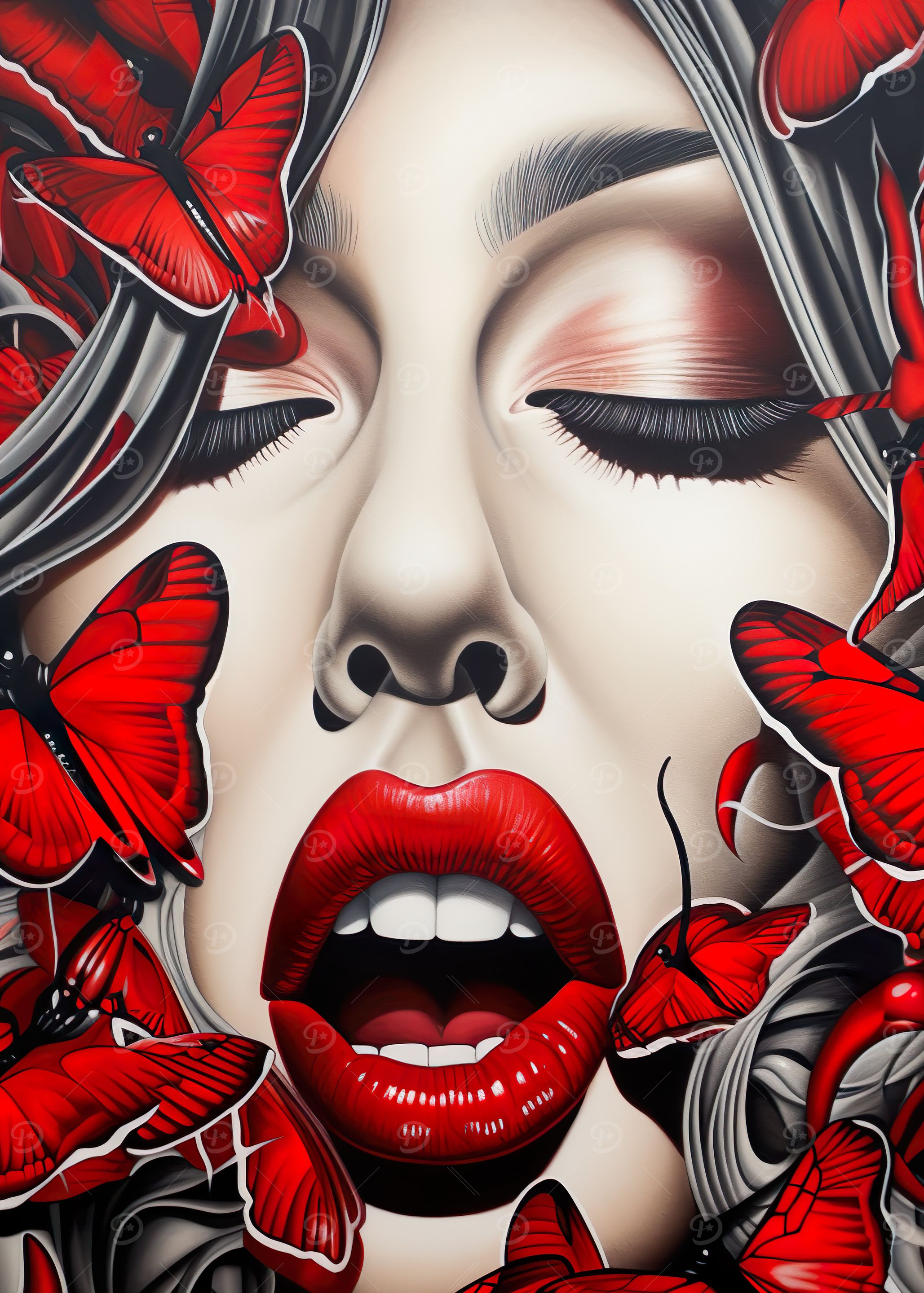 red butterfly fashion