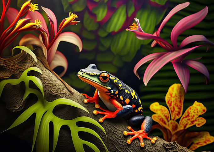 Red eyed dart frog