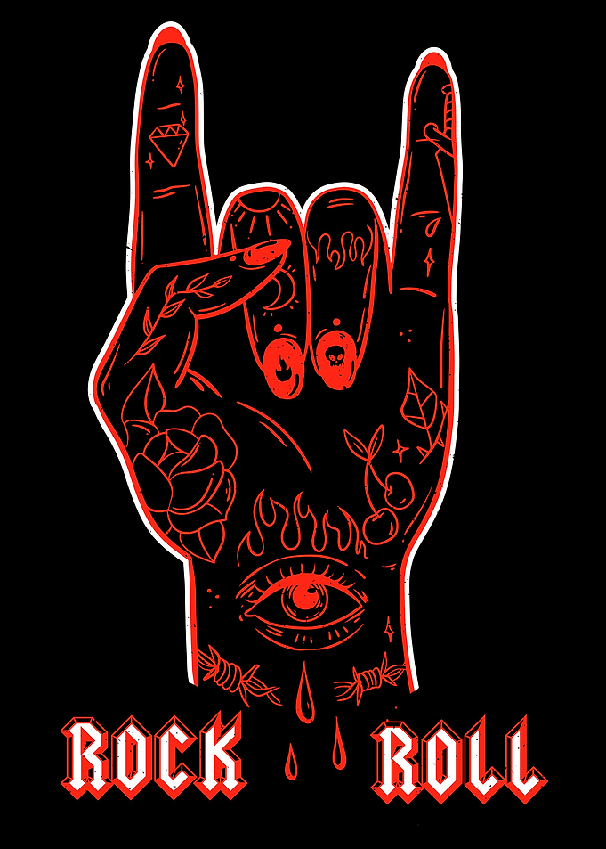 Rock n Roll Metal Tattoo