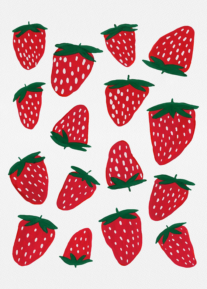 Summer strawberries red