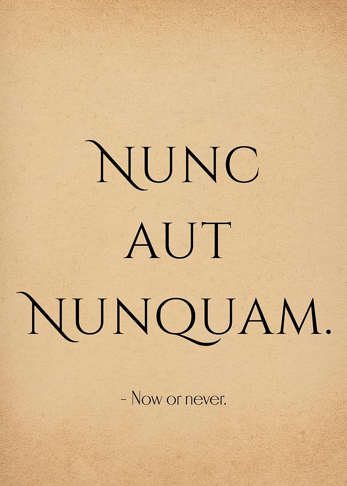 Latin Quote Now or Never