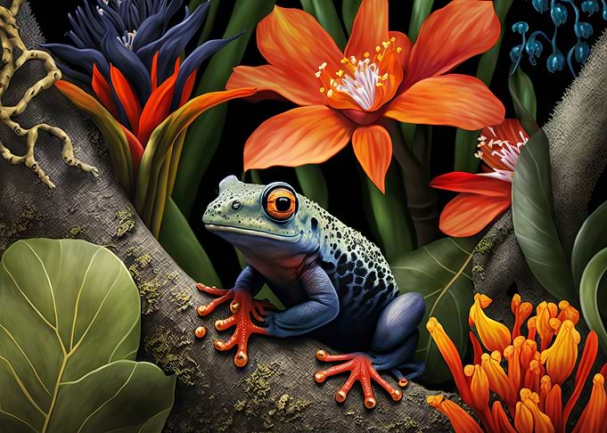Green dart frog