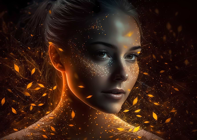 Glowing ephemeral being