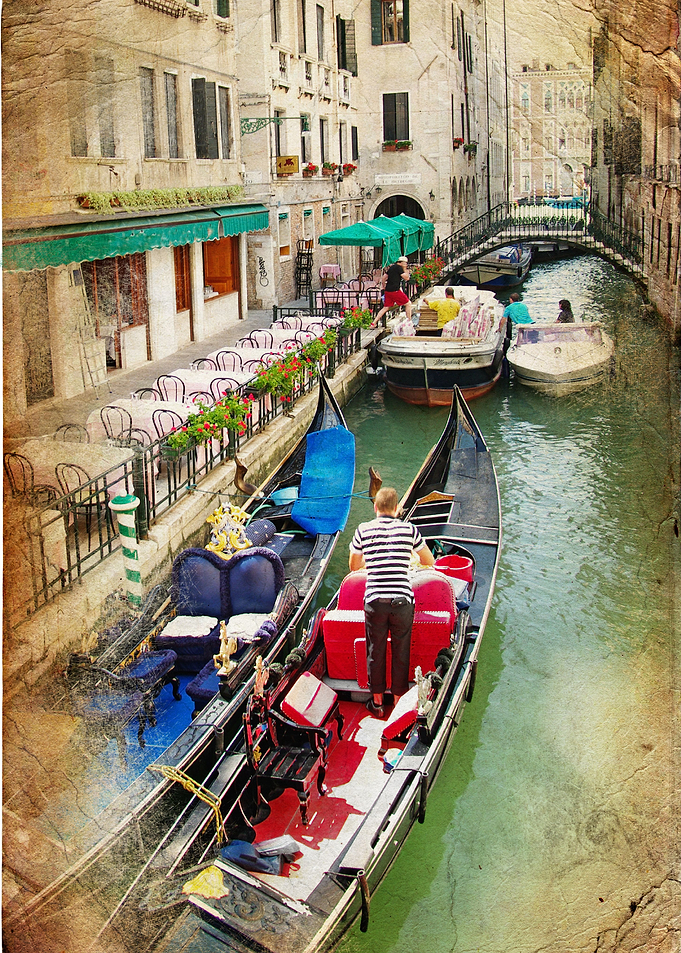 Gondolas in Venice