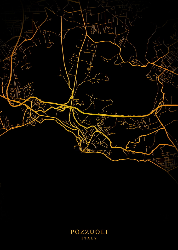 Pozzuoli City Map Gold