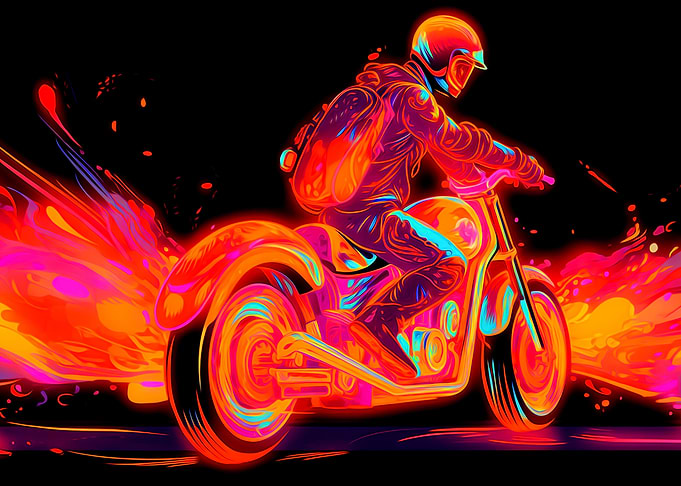 Colorful Motorcycle