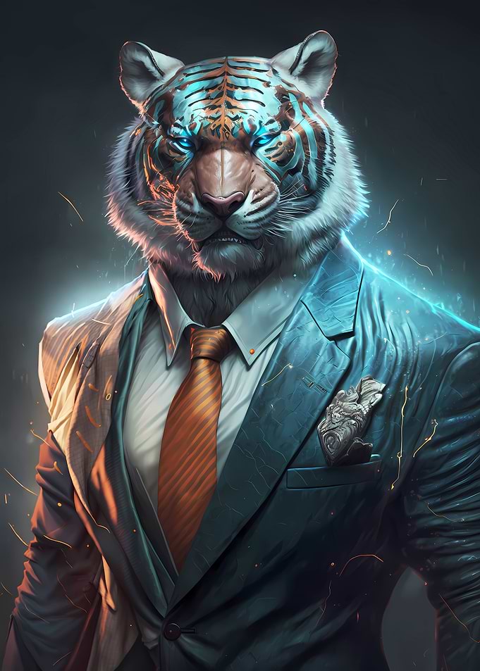 CEO Tiger In Suit