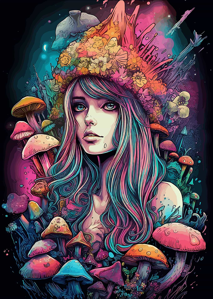 Anime Mushroom Girl