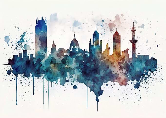 Barcelona Spain Skyline