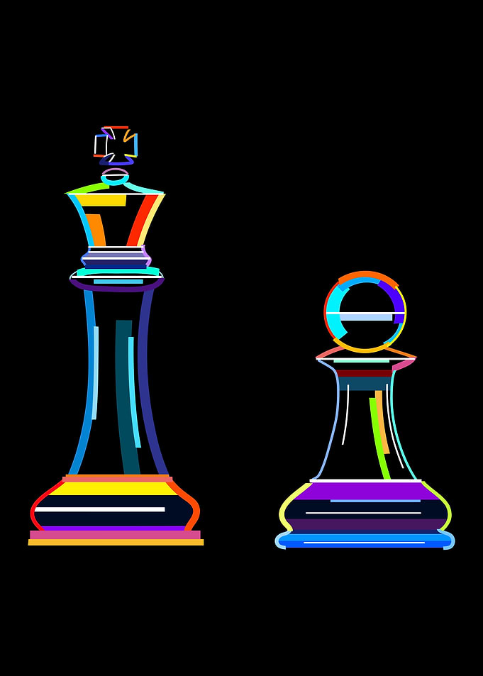 Abstract chess board