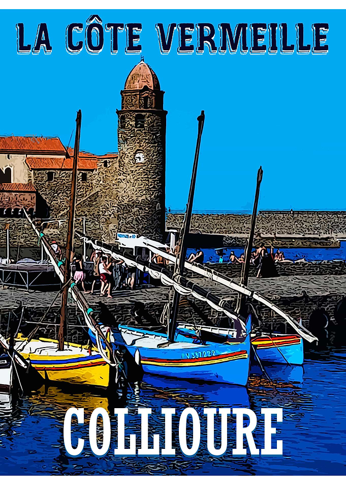 Collioure travel poster