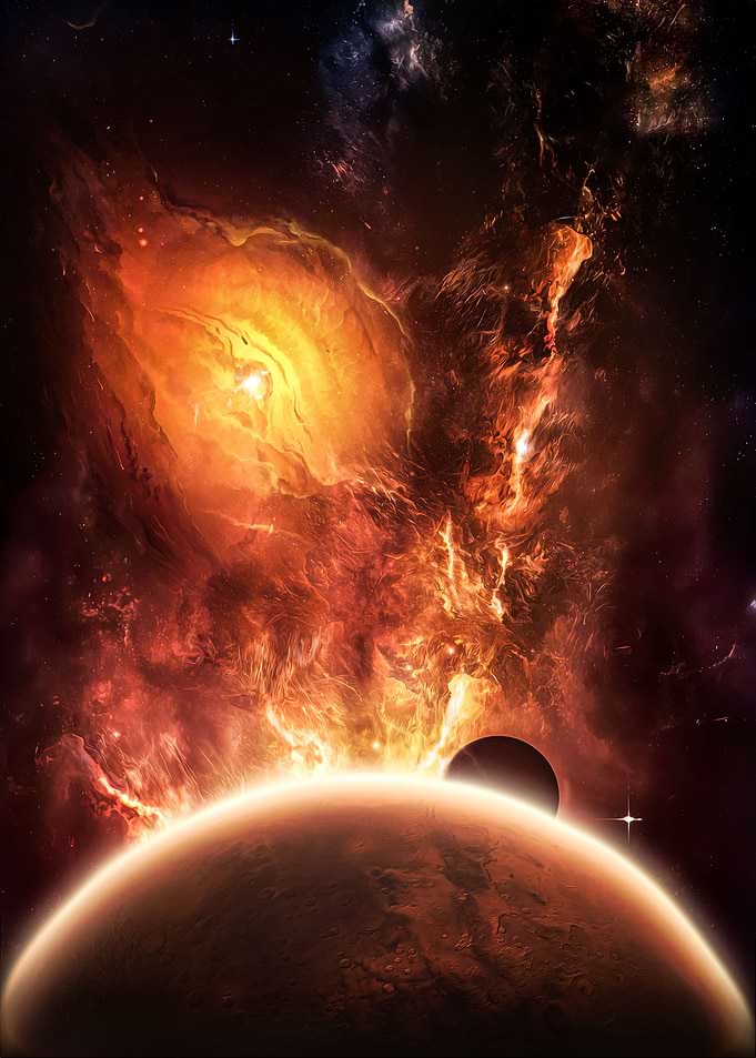 Planet Space Explosion
