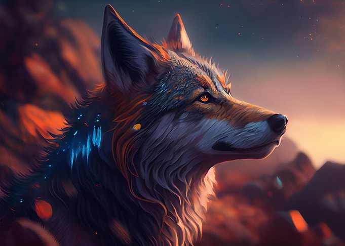 Wolf Painting