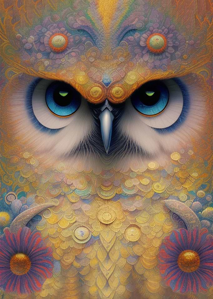 Owl 3 digital painting