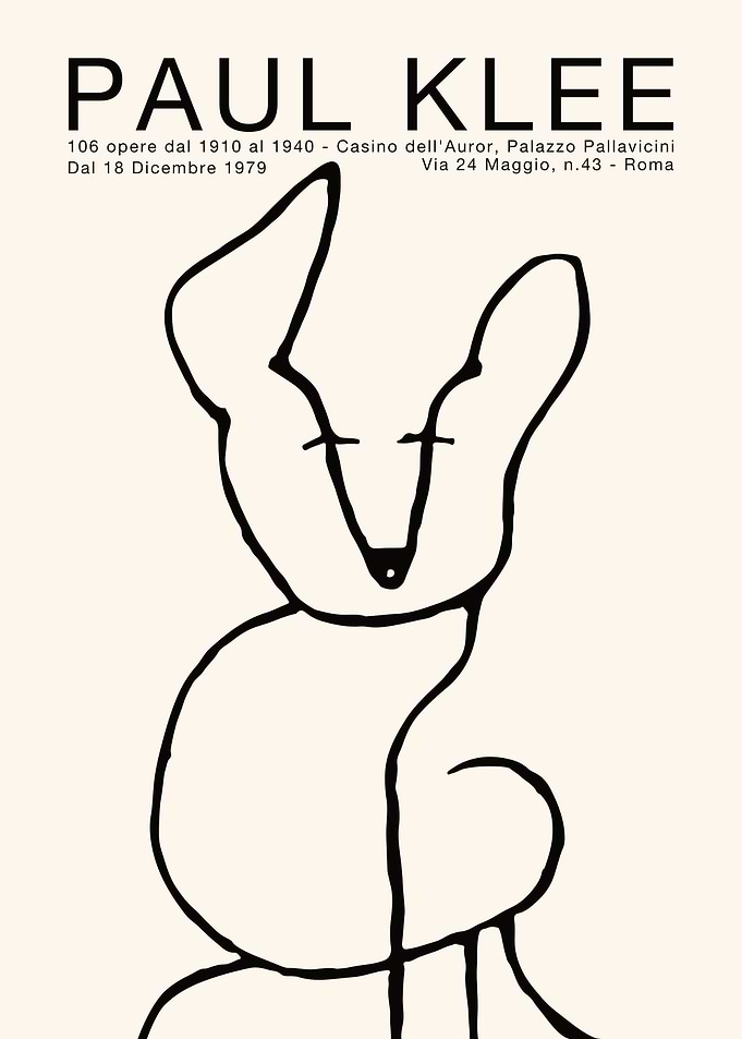 Paul Klee Line Art Dog