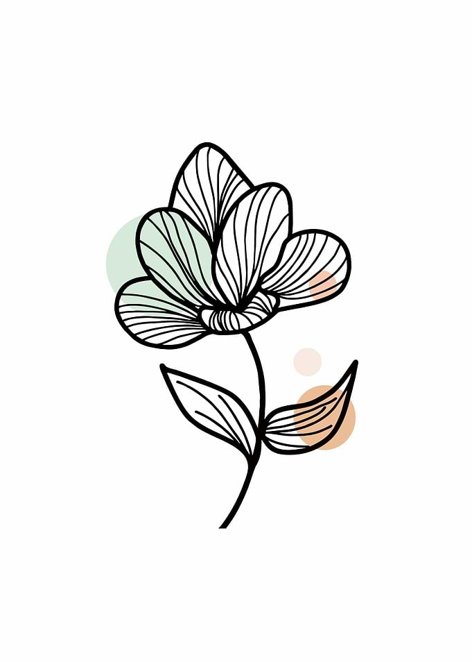 hand drawn flower 4