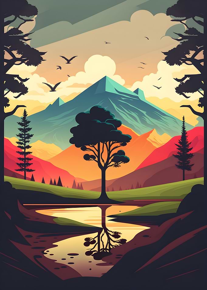 A tree in the foreground