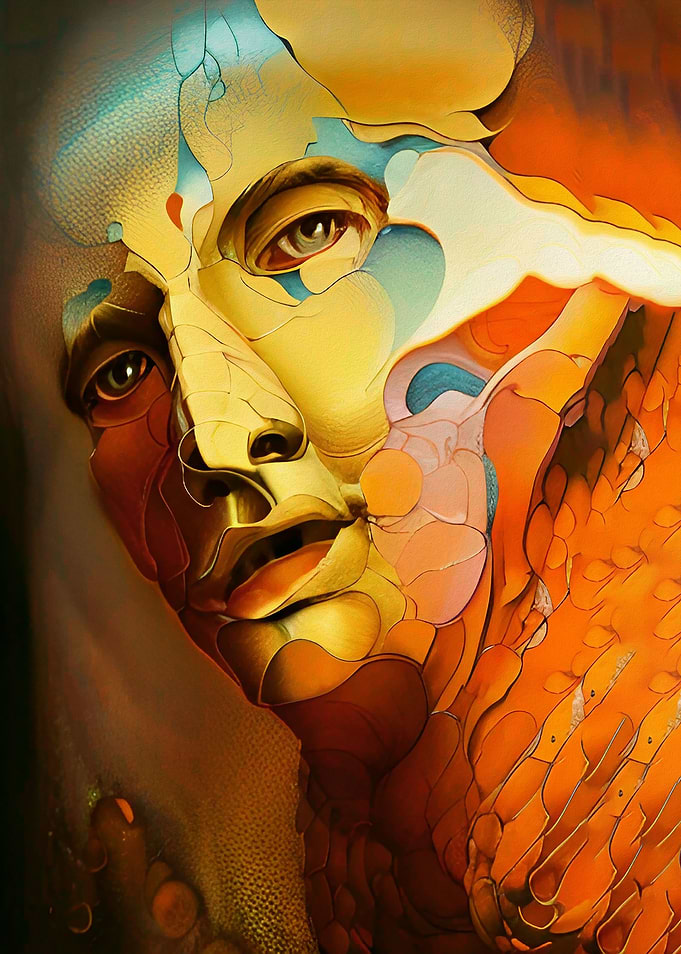 Abstract man portrait
