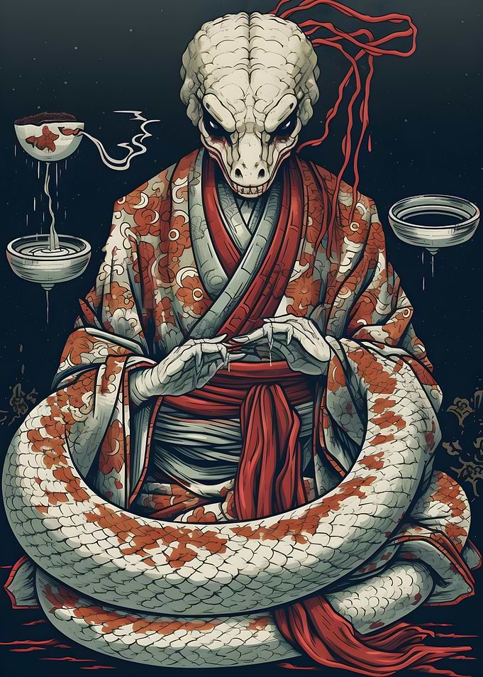 Japanese snake creature