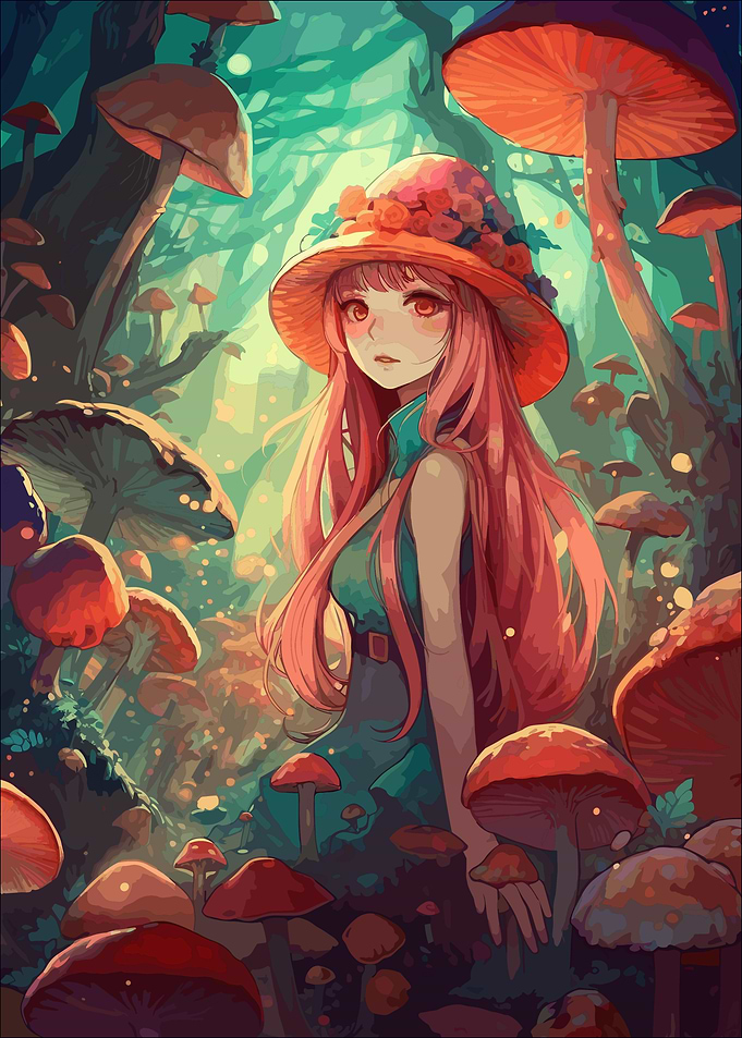 Anime Mushroom Girl