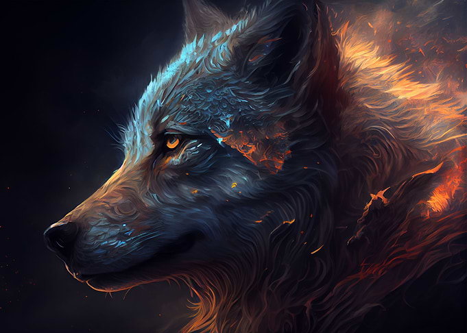Wolf Painting