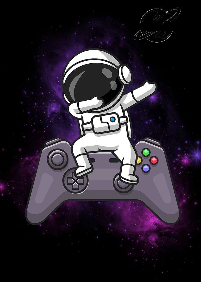 astronaut on video game