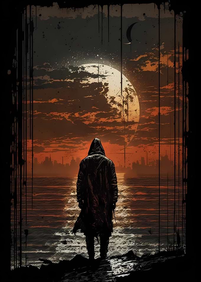 Retro Futuristic Sunset