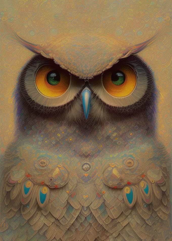 Owl 2 digital painting