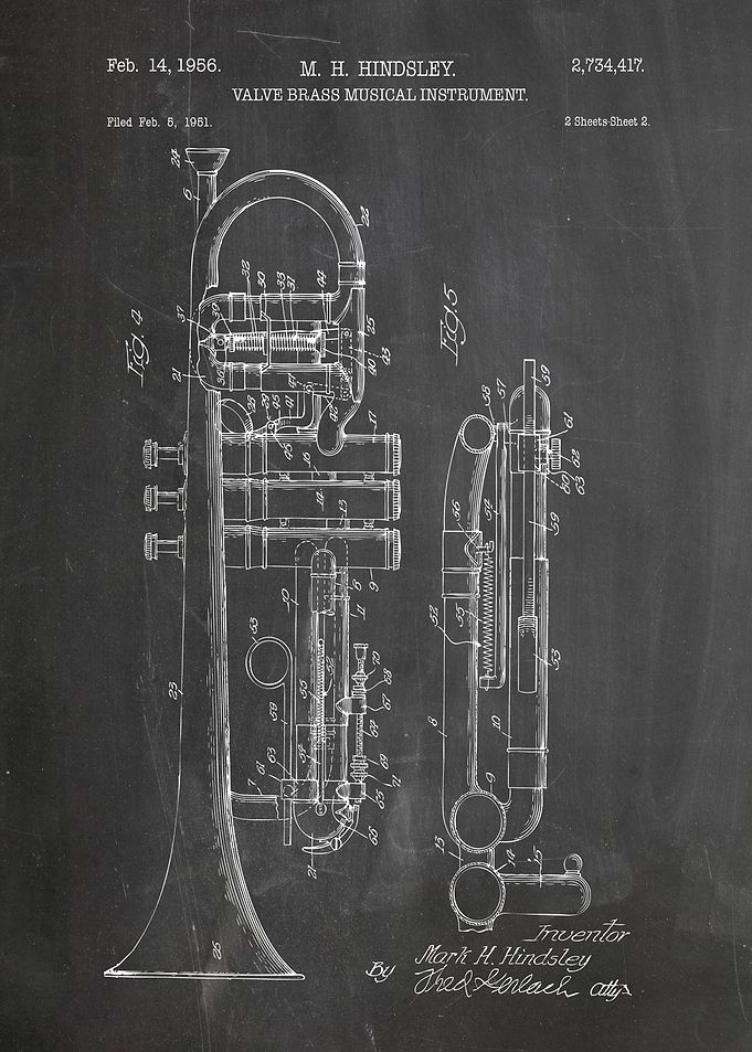 valve brass patent 1956