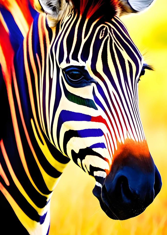 Close up of a zebra Art