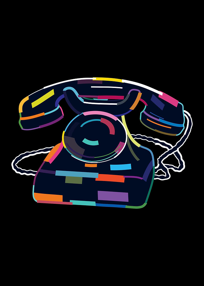 Telephone in retro style