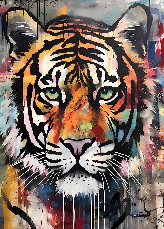 Tiger Abstract Animal Art