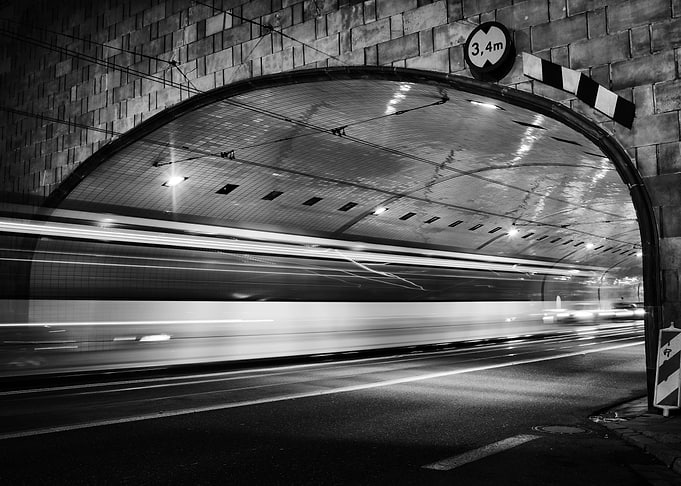 Tunnel Street Light Trails