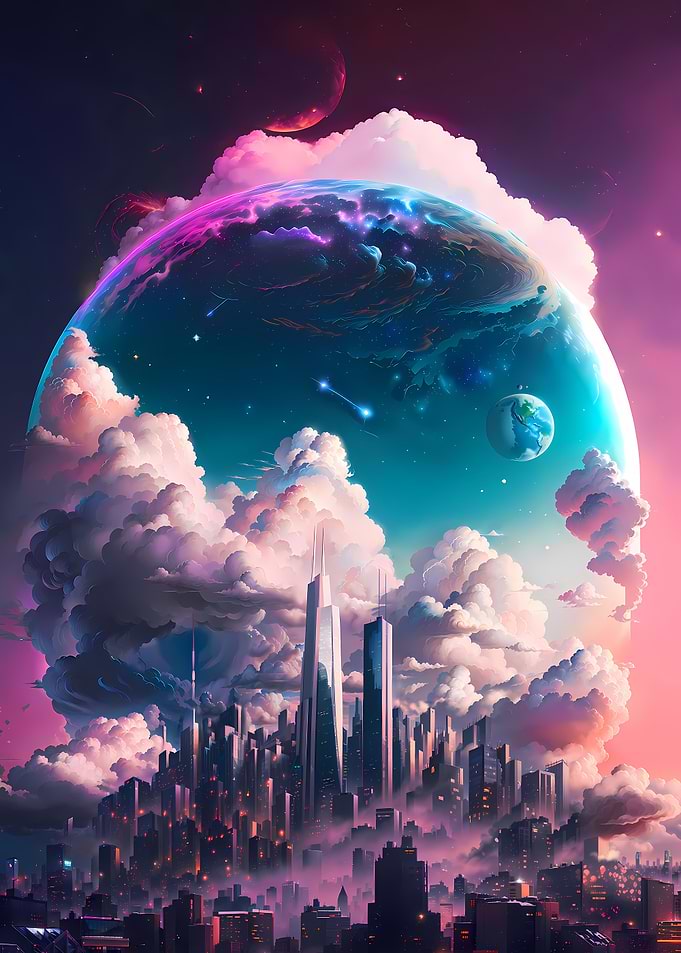 City Cloud Planet Universe