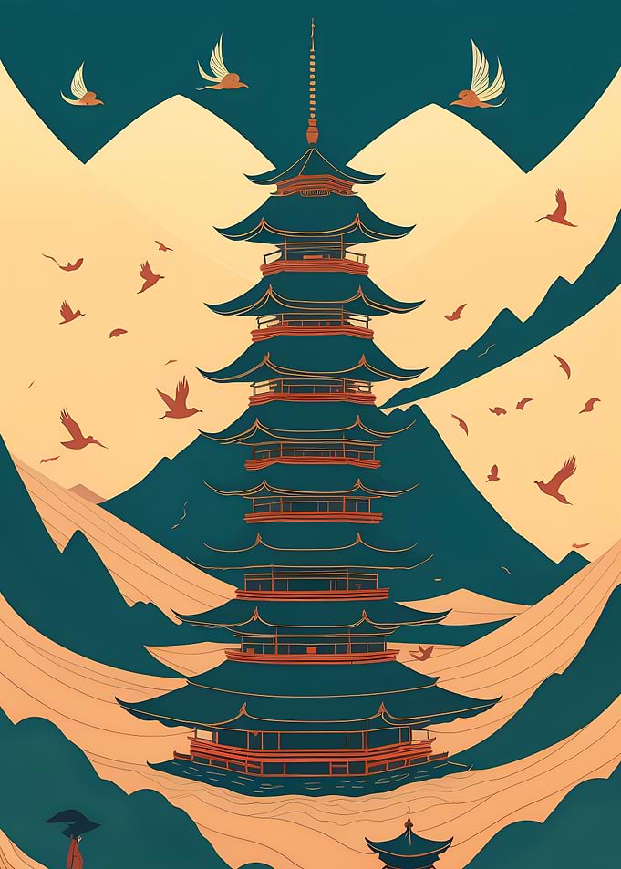 Temple above the sky