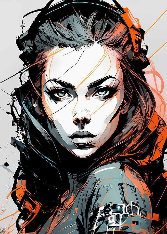 Cyber beautiful girl
