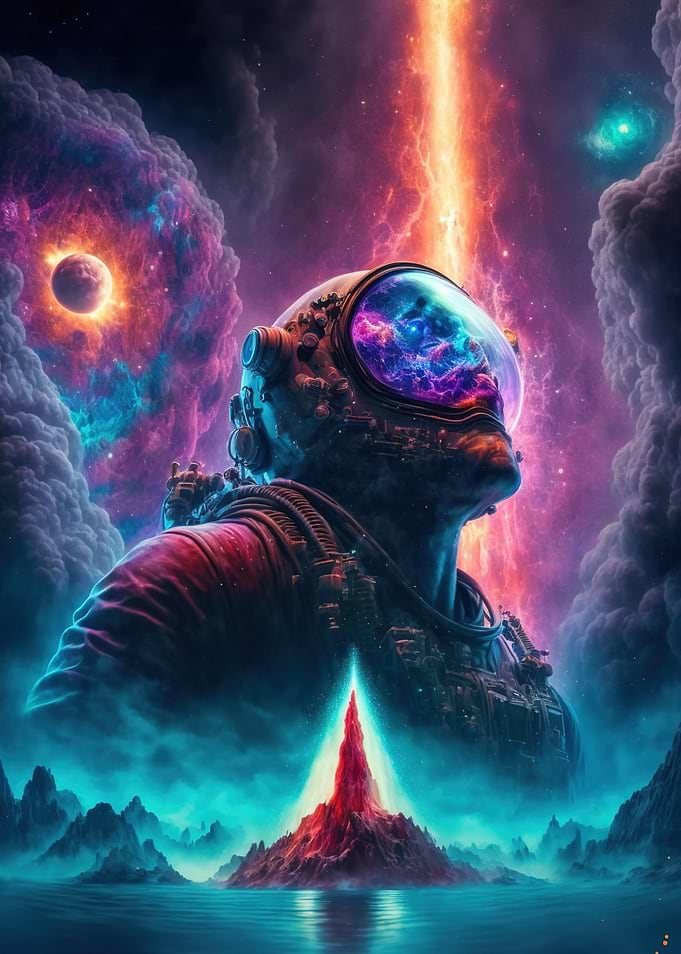 Astronaut Mystical Worlds
