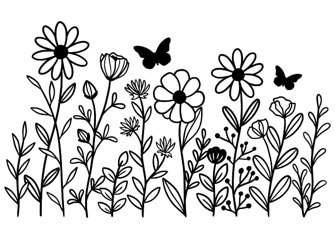 A Charming Flower Doodle