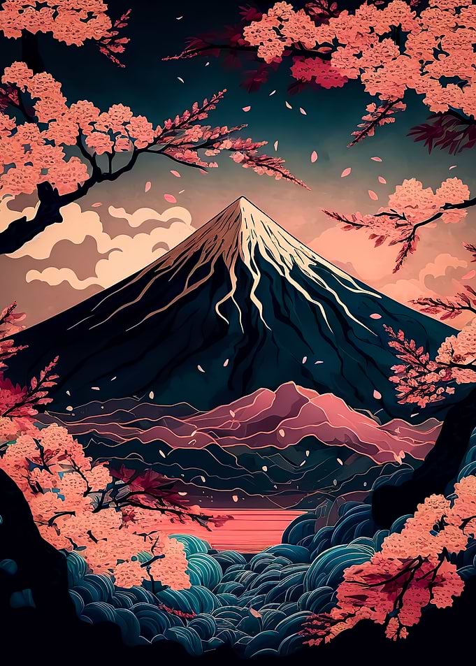 Cherry Blossom Japan Art