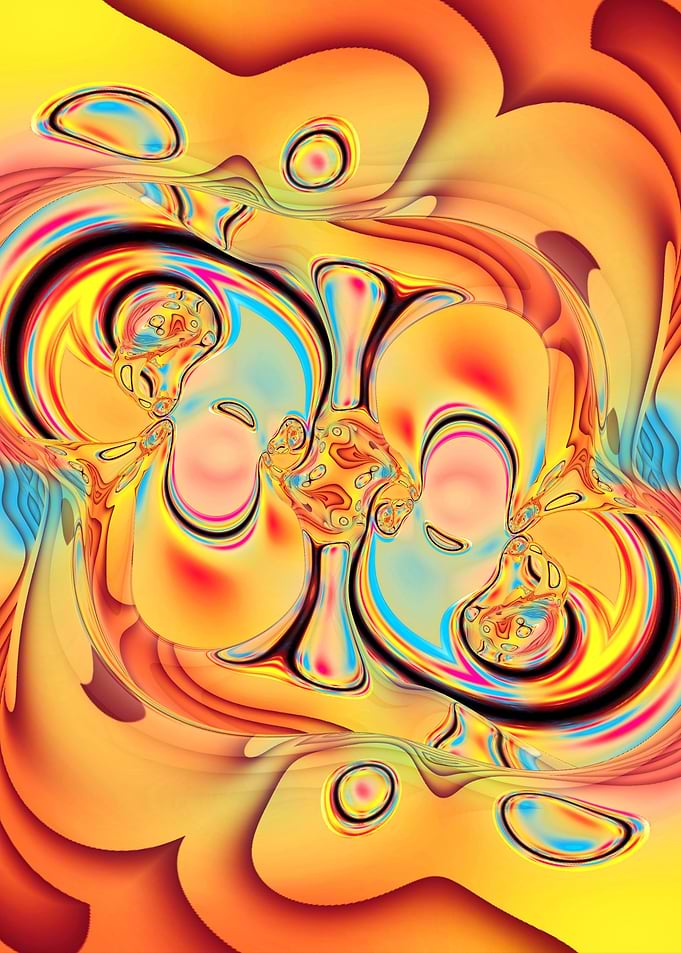 Yellow Abstract 3D Artwork