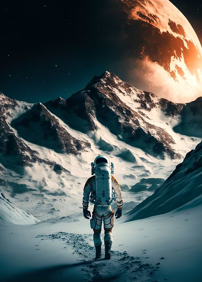 Man climbing mountain
