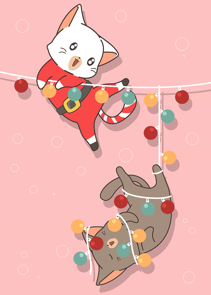 cats with ligh