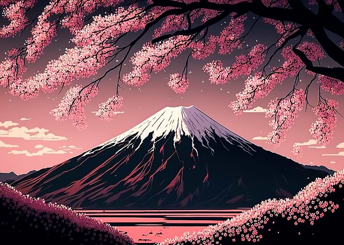Cherry Blossom Japan Art