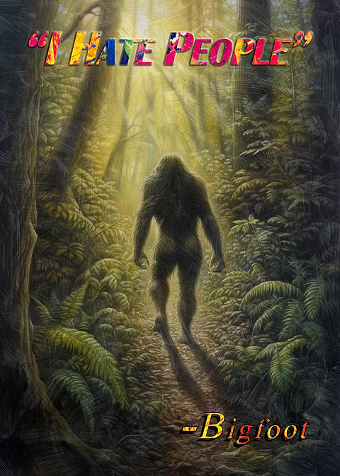 Bigfoot — metal poster wall art