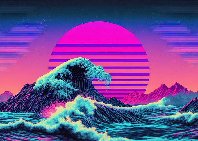 Luminous Vaporwave Tides