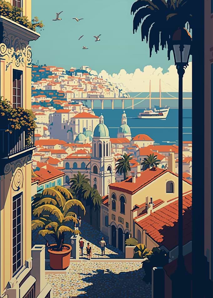 Lisbon Pixel art