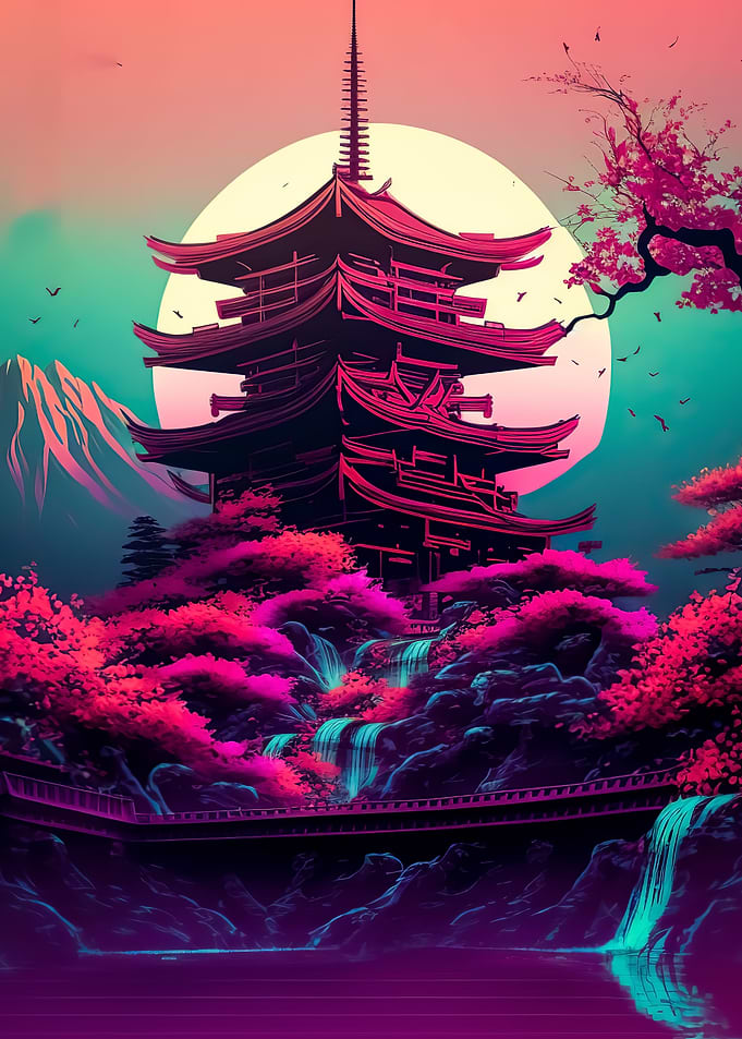 Cherry Blossom Japan Art