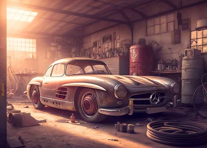 Mercedes Gullwing vintage
