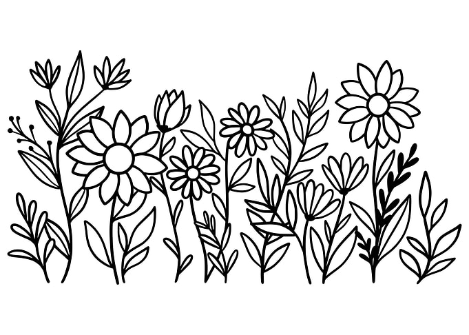 A Charming Flower Doodle