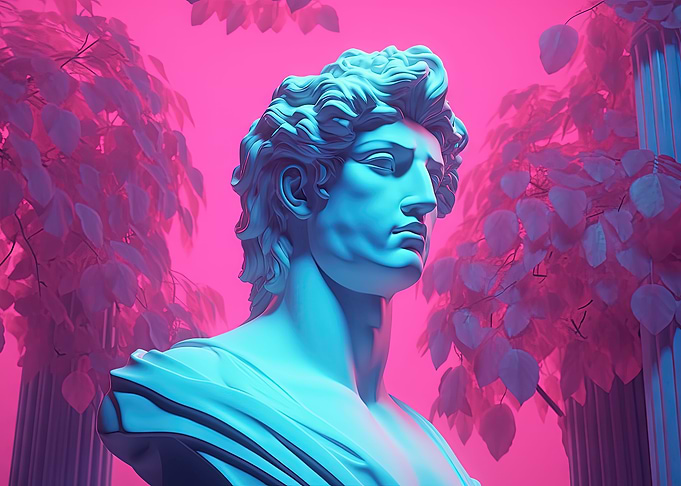 Vaporwave Neon Olympia